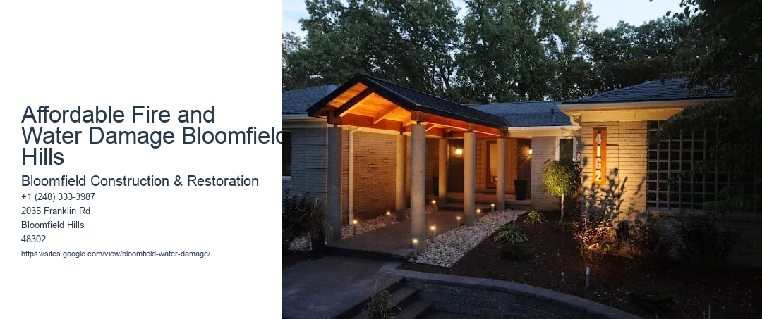 Affordable Fire and Water Damage Bloomfield Hills