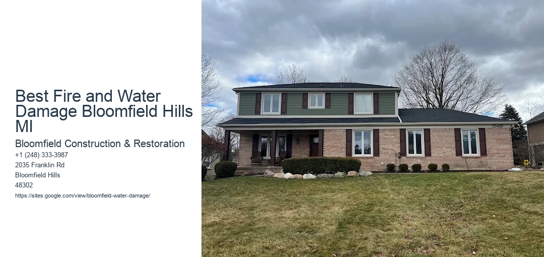 Best Fire and Water Damage Bloomfield Hills MI