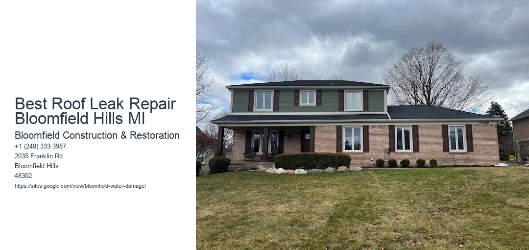 Best Roof Leak Repair Bloomfield Hills MI