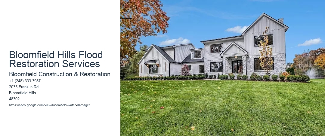 Bloomfield Hills Flood Restoration Services