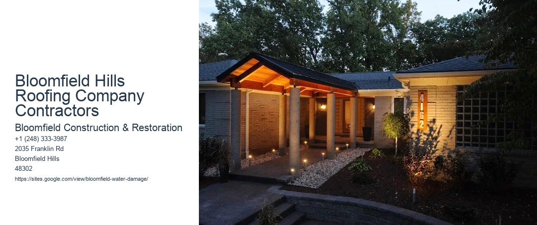 Bloomfield Hills Roofing Company Contractors