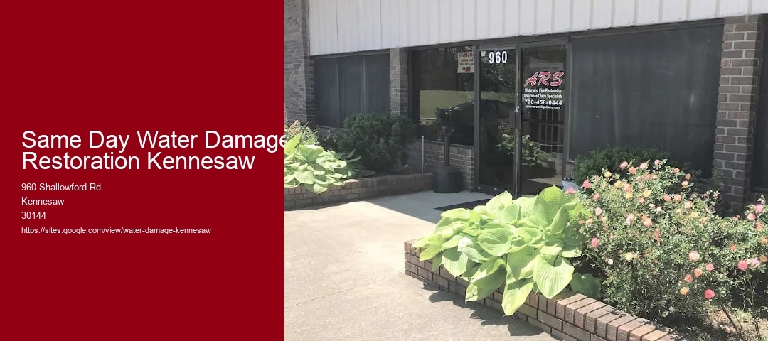 Same Day Water Damage Restoration Kennesaw